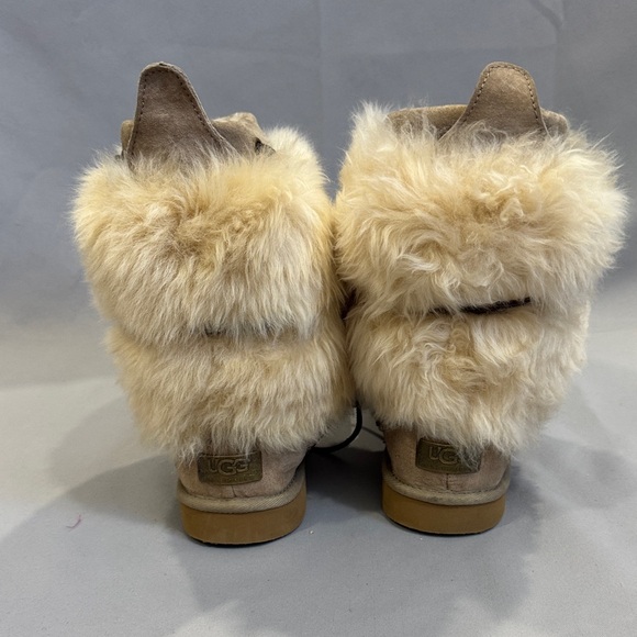 UGG Australia Rainier Beaded Fur-Trim Shearling Boots (SN 5189) — Women’s 8 - Picture 3 of 11